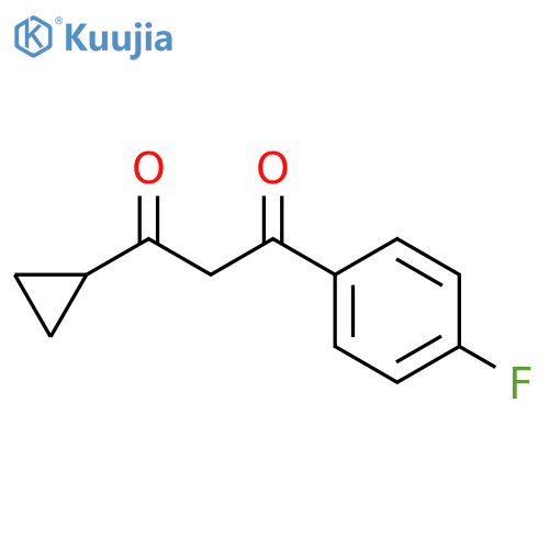 1-cyclopropyl-3-(4-fluorophenyl)propane-1,3-dione structure