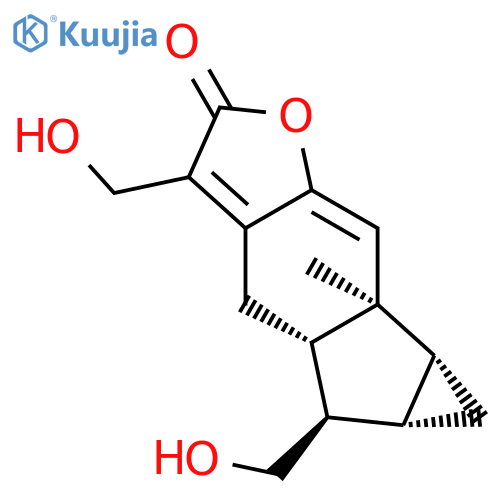 Cycloprop[2,3]indeno[5,6-b]furan-2(4H)-one,4a,5,5a,6,6a,6b-hexahydro-3,5-bis(hydroxymethyl)-6b-methyl-,(4aS,5R,5aS,6aR,6bS)- structure