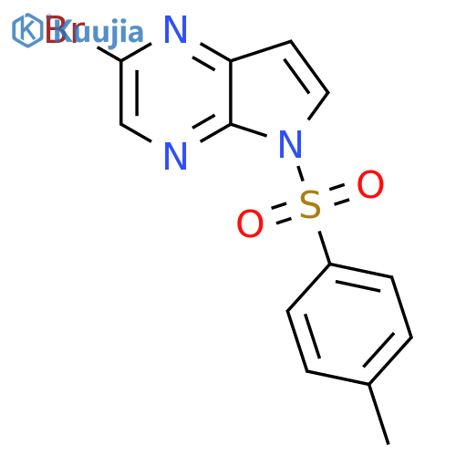 2-bromo-5-(4-methylbenzenesulfonyl)-5H-pyrrolo[2,3-b]pyrazine structure