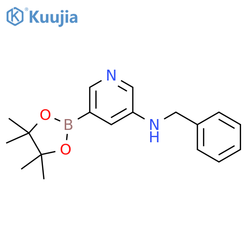 N-benzyl-5-(4,4,5,5-tetramethyl-1,3,2-dioxaborolan-2-yl)pyridin-3-amine structure
