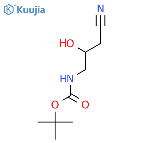 tert-Butyl N-(3-Cyano-2-hydroxypropyl)carbamate structure