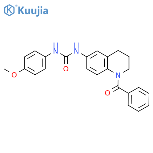 3-(1-benzoyl-1,2,3,4-tetrahydroquinolin-6-yl)-1-(4-methoxyphenyl)urea structure