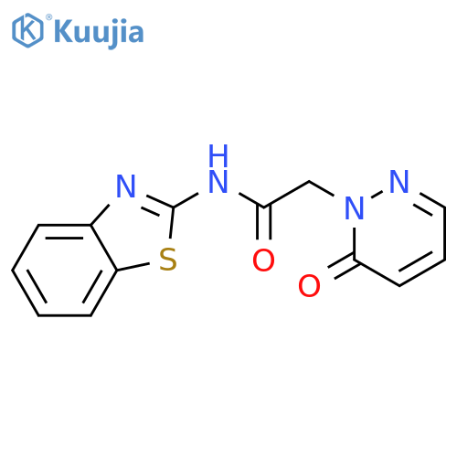 N-(1,3-benzothiazol-2-yl)-2-(6-oxo-1,6-dihydropyridazin-1-yl)acetamide structure