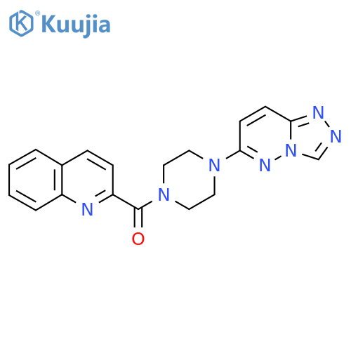 2-(4-{1,2,4triazolo4,3-bpyridazin-6-yl}piperazine-1-carbonyl)quinoline structure