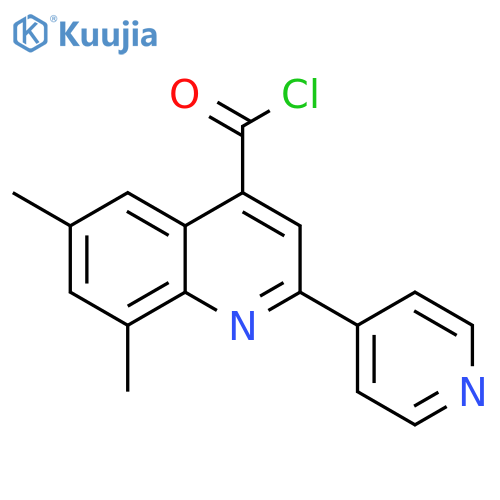 6,8-Dimethyl-2-pyridin-4-ylquinoline-4-carbonyl chloride hydrochloride structure