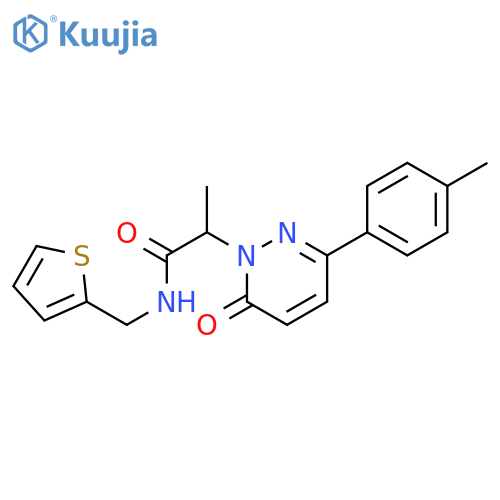 2-3-(4-methylphenyl)-6-oxo-1,6-dihydropyridazin-1-yl-N-(thiophen-2-yl)methylpropanamide structure