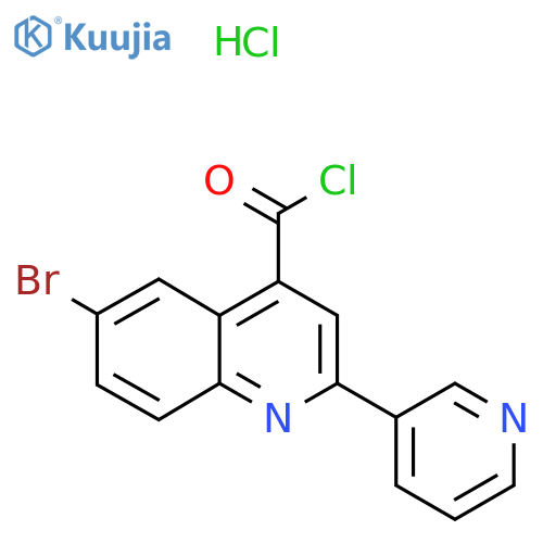 6-Bromo-2-pyridin-3-ylquinoline-4-carbonyl chloride hydrochloride structure