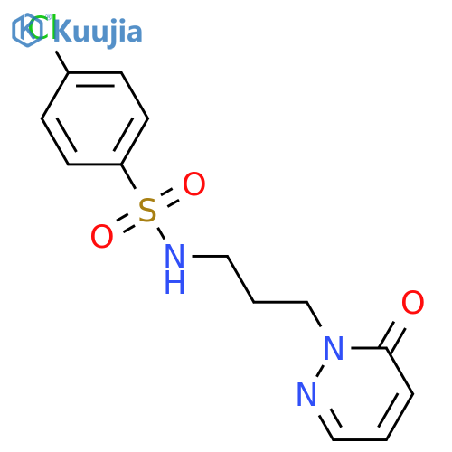 4-chloro-N-3-(6-oxo-1,6-dihydropyridazin-1-yl)propylbenzene-1-sulfonamide structure