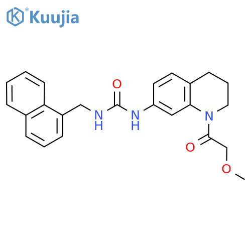 3-[1-(2-methoxyacetyl)-1,2,3,4-tetrahydroquinolin-7-yl]-1-[(naphthalen-1-yl)methyl]urea structure