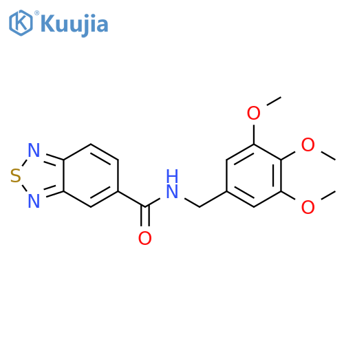 N-[(3,4,5-trimethoxyphenyl)methyl]-2,1,3-benzothiadiazole-5-carboxamide structure