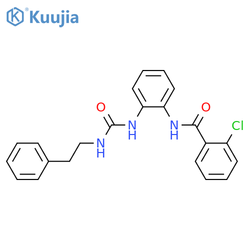 2-chloro-N-(2-{(2-phenylethyl)carbamoylamino}phenyl)benzamide structure