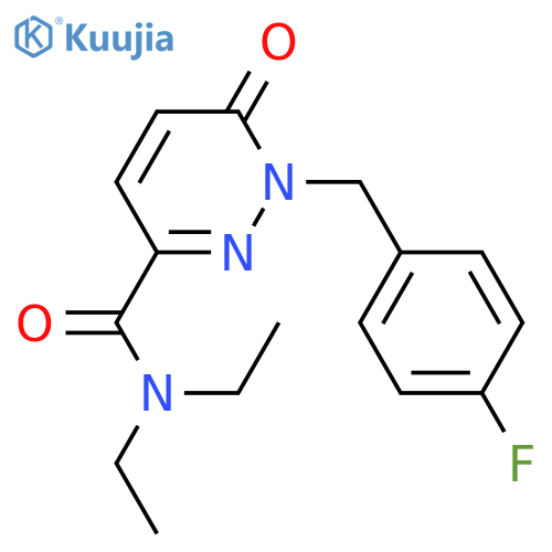 N,N-diethyl-1-[(4-fluorophenyl)methyl]-6-oxo-1,6-dihydropyridazine-3-carboxamide structure
