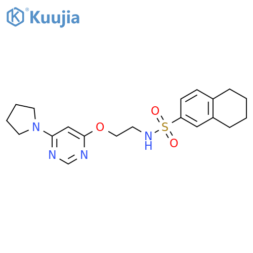 N-(2-{6-(pyrrolidin-1-yl)pyrimidin-4-yloxy}ethyl)-5,6,7,8-tetrahydronaphthalene-2-sulfonamide structure