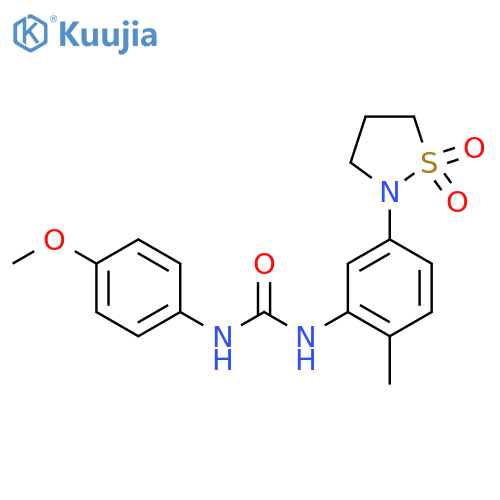 3-5-(1,1-dioxo-1lambda6,2-thiazolidin-2-yl)-2-methylphenyl-1-(4-methoxyphenyl)urea structure