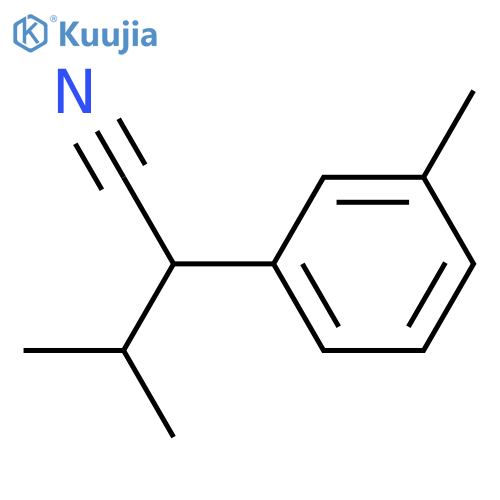 3-methyl-2-(3-methylphenyl)butanenitrile structure