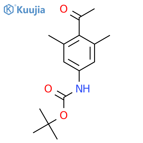 tert-butyl N-(4-acetyl-3,5-dimethylphenyl)carbamate structure