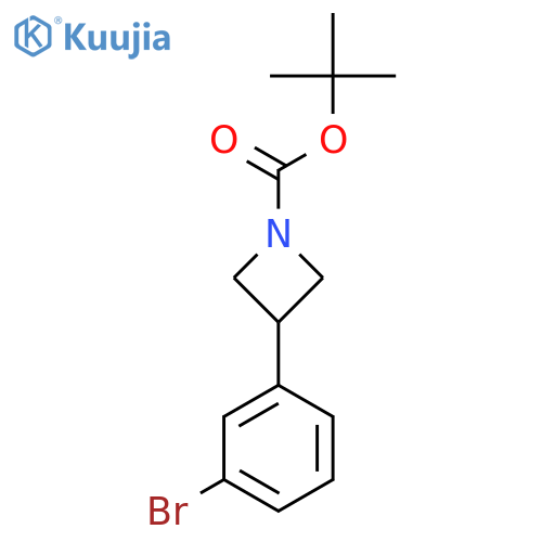 tert-Butyl 3-(3-bromophenyl)azetidine-1-carboxylate structure