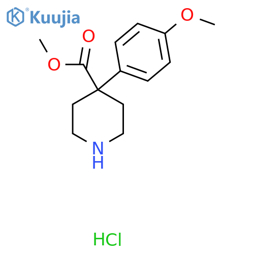 Methyl 4-(4-methoxyphenyl)piperidine-4-carboxylate hydrochloride structure