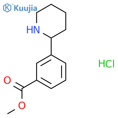 Methyl 3-(piperidin-2-yl)benzoate hydrochloride structure