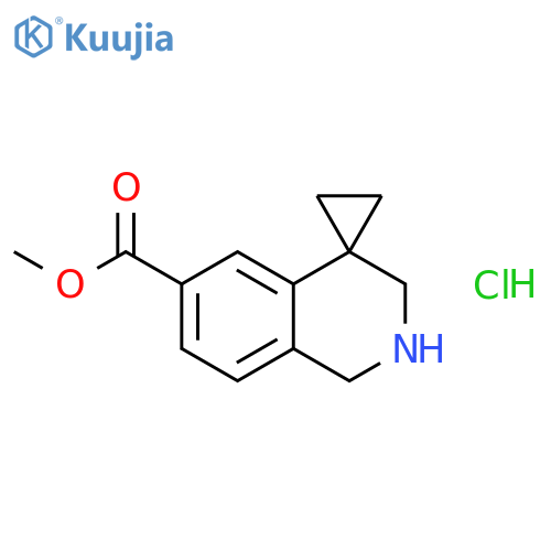 Methyl 2',3'-dihydro-1'H-spiro[cyclopropane-1,4'-isoquinoline]-6'-carboxylate hydrochloride structure