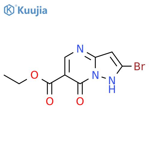 Ethyl 2-bromo-7-hydroxypyrazolo-1,5-apyrimidine-6-carboxylate structure