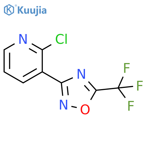 2-chloro-3-[5-(trifluoromethyl)-1,2,4-oxadiazol-3-yl]pyridine structure