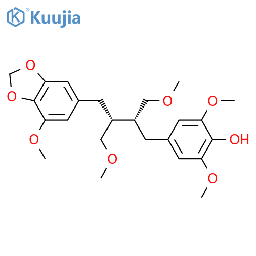 Phenol,2,6-dimethoxy-4-[(2R,3R)-4-(7-methoxy-1,3-benzodioxol-5-yl)-2,3-bis(methoxymethyl)butyl]-,rel-(+)- structure