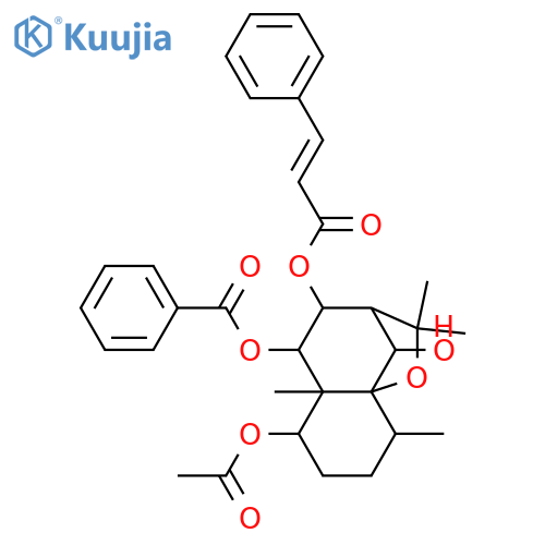 1,6,8,9-Tetrahydroxydihydro-β-agarofuran; (1α,6β,8β,9β)-form, 8-Z-Cinnamoyl, 9-benzoyl, 1-Ac structure