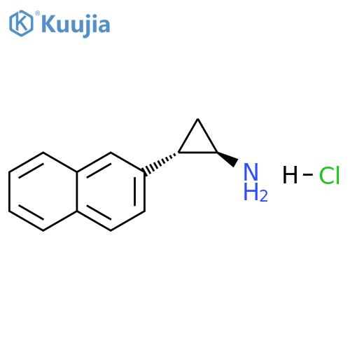 rac-(1R,2S)-2-(naphthalen-2-yl)cyclopropan-1-amine hydrochloride structure