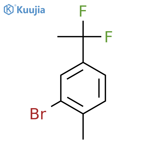 2-Bromo-4-(1,1-difluoroethyl)-1-methylbenzene structure