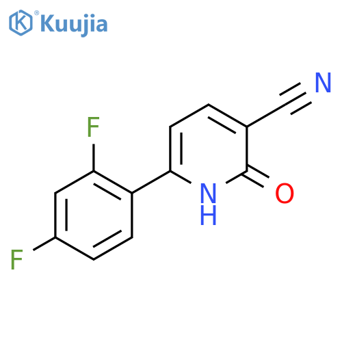6-(2,4-difluorophenyl)-2-oxo-1,2-dihydropyridine-3-carbonitrile structure