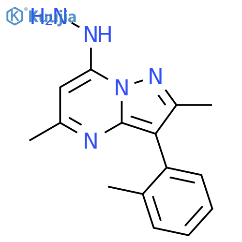 7-Hydrazino-2,5-dimethyl-3-(2-methylphenyl)pyrazolo[1,5-a]pyrimidine structure