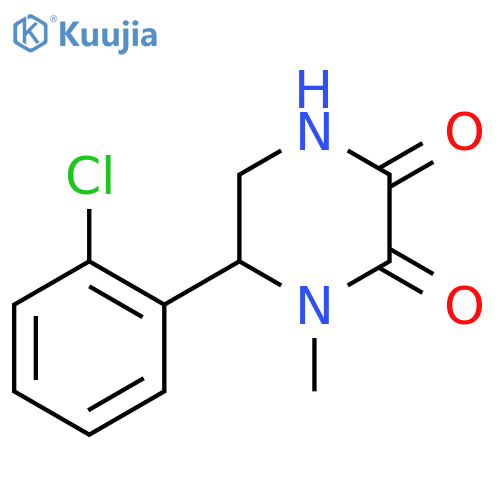6-(2-Chlorophenyl)-1-methylpiperazine-2,3-dione structure
