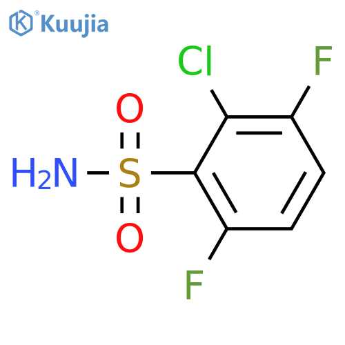 2-chloro-3,6-difluorobenzene-1-sulfonamide structure