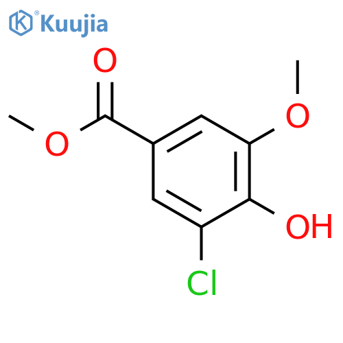 Benzoic acid,3-chloro-4-hydroxy-5-methoxy-, methyl ester structure