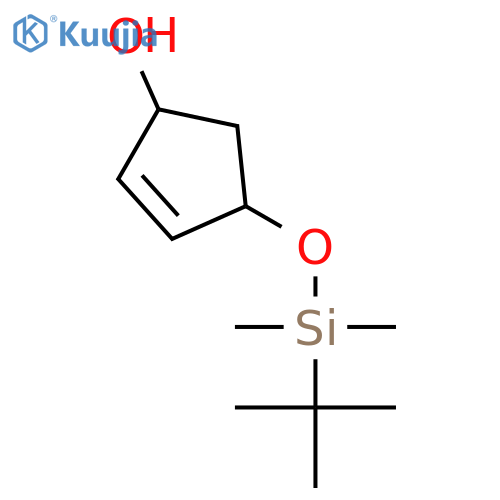 (1R,4S)-4-[(tert-butyldimethylsilyl)oxy]cyclopent-2-en-1-ol structure