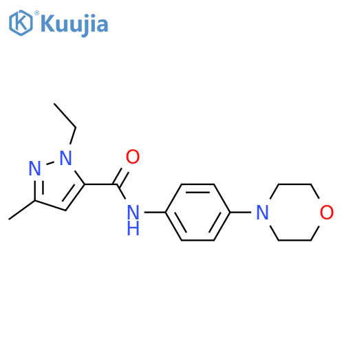 1-ethyl-3-methyl-N-4-(morpholin-4-yl)phenyl-1H-pyrazole-5-carboxamide structure