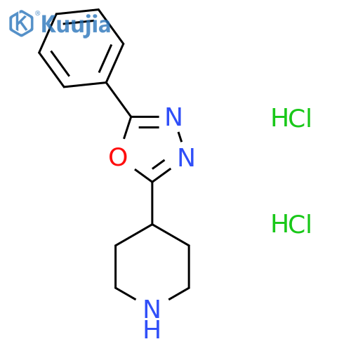 2-Phenyl-5-(piperidin-4-yl)-1,3,4-oxadiazole dihydrochloride structure