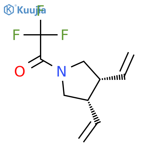 Ethanone,1-[(3R,4S)-3,4-diethenyl-1-pyrrolidinyl]-2,2,2-trifluoro-, rel- structure