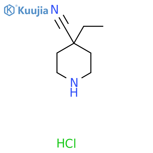 4-Ethyl-4-piperidinecarbonitrile hydrochloride structure