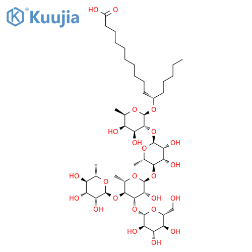 (11S)-11-[(2R,3R,4S,5R,6R)-3-[(2S,3R,4S,5R,6S)-3,4-Dihydroxy-5-[(2S,3R,4S,5S,6S)-3-hydroxy-6-methyl-4-[(2S,3R,4S,5S,6R)-3,4,5-trihydroxy-6-(hydroxymethyl)oxan-2-yl]oxy-5-[(2S,3R,4R,5R,6S)-3,4,5-trihydroxy-6-methyloxan-2-yl]oxyoxan-2-yl]oxy-6-methyloxan-2-yl]oxy-4,5-dihydroxy-6-methyloxan-2-yl]oxyhexadecanoic acid structure