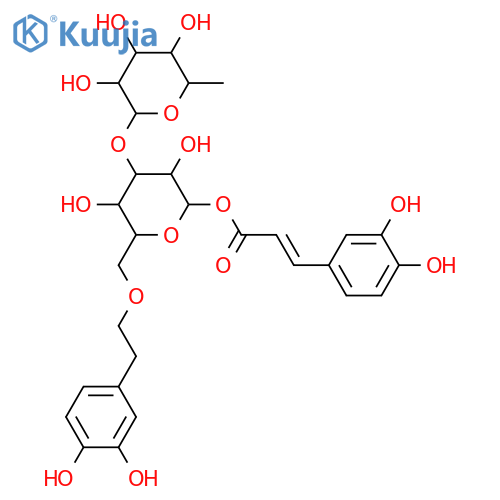 1-O-p-Coumaroylglucose; β-D-Pyranose-form, 3'-Hydroxy, 6-O-(3,4-dihydroxyphenylethyl) ether, 3-O-α-L-rhamnopyranosyl structure