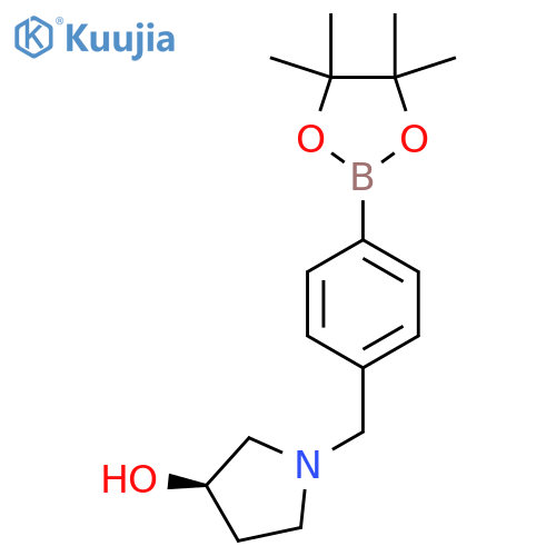 (3R)-1-{[4-(4,4,5,5-tetramethyl-1,3,2-dioxaborolan-2-yl)phenyl]methyl}pyrrolidin-3-ol structure