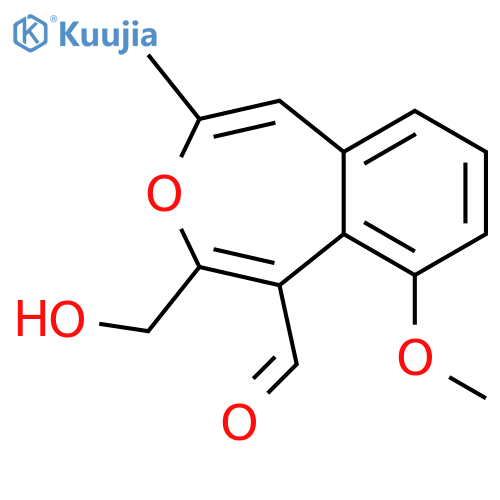 3-Benzoxepin-1-carboxaldehyde,2-(hydroxymethyl)-9-methoxy-4-methyl- structure