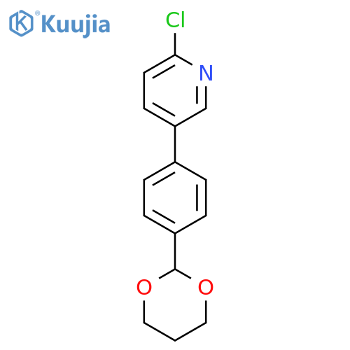 5-(4-(1,3-Dioxan-2-yl)phenyl)-2-chloropyridine structure