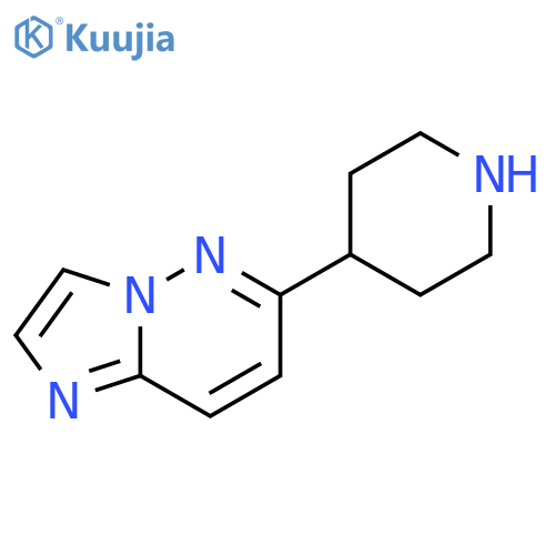 Imidazo[1,2-b]pyridazine, 6-(4-piperidinyl)- structure