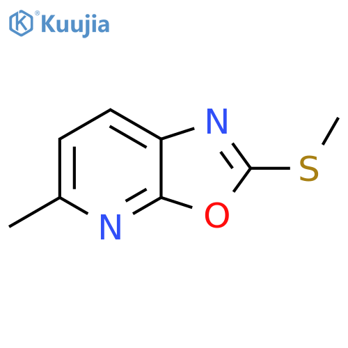 5-Methyl-2-(methylthio)oxazolo[5,4-b]pyridine structure