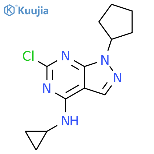 6-Chloro-1-cyclopentyl-n-cyclopropyl-1h-pyrazolo[3,4-d]pyrimidin-4-amine structure