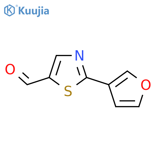 2-(Furan-3-yl)-1,3-thiazole-5-carbaldehyde structure