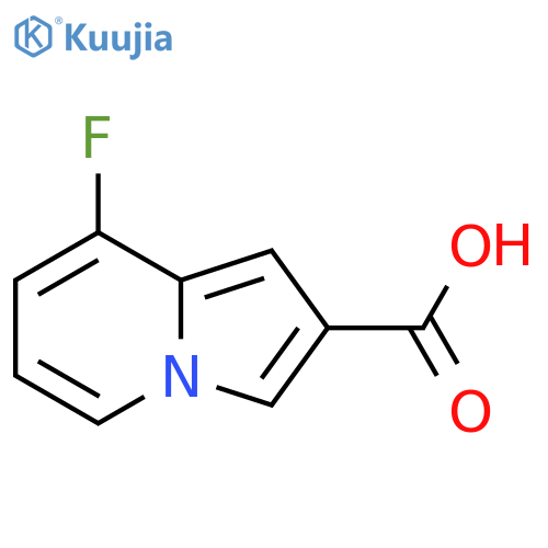 8-fluoroindolizine-2-carboxylic acid structure